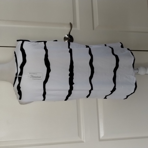 Fantaslook women's size XL sleeveless black and white blouse new - Picture 4 of 10